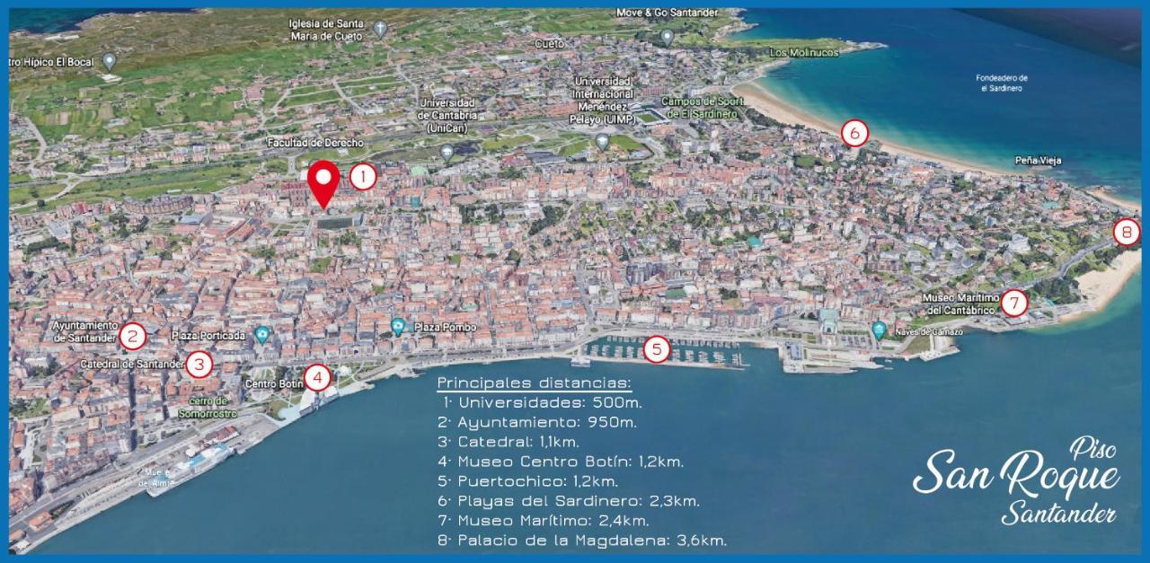 Piso San Roque 3 Hab Cerca Del Centro Y Universidad Lägenhet Santander Exteriör bild